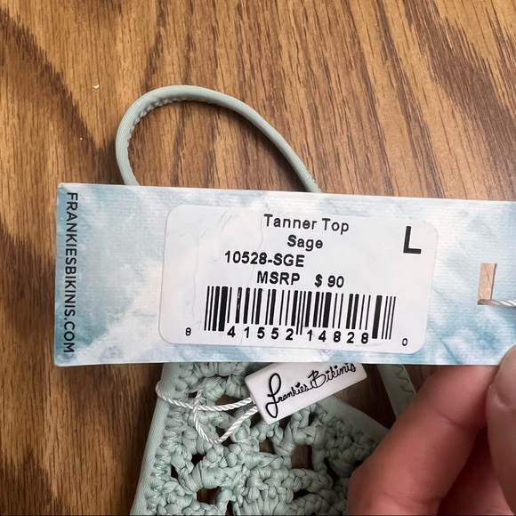 NWT Frankies Bikinis Tanner Top in Sage - Picture 9 of 12